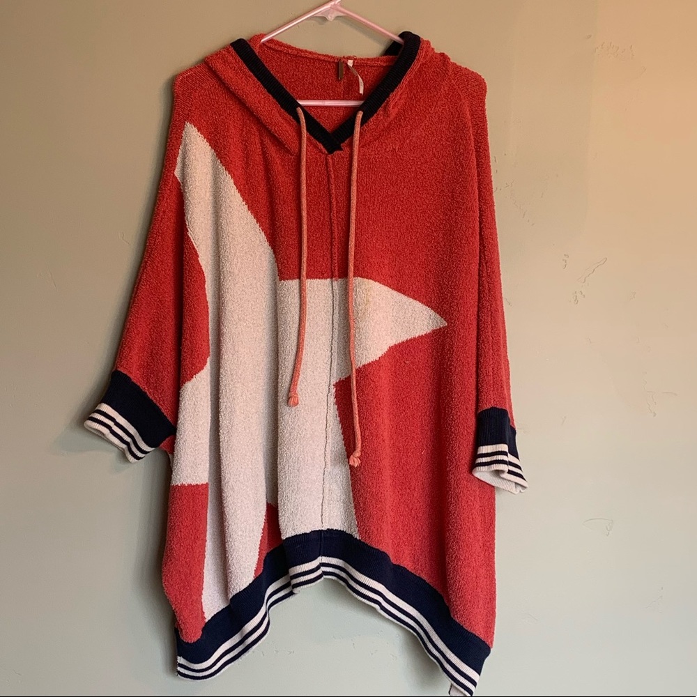 Free People Hooded Poncho